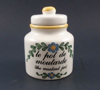 Vintage Marsten - Mandrajji Mustard Jar La Lecon De Francais Sigma Tastesetter