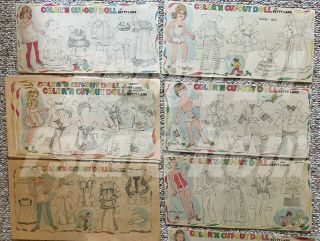 55 UNCUT NEWSPAPER PAPER DOLLS ' COLOR ' N CUT - OUT DOLL BY BETTY LANE ' 1974 4
