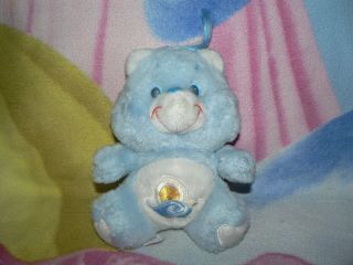 6 " Plush Vintage Blue Sea Friend Sun Shell Care Bear Baby Boy Girl 1980 Gift Toy