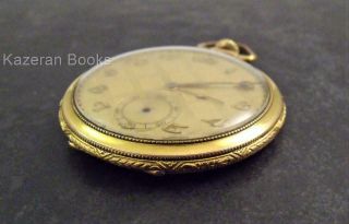 Vintage Rode Art Deco Gold Plated 17 Jewel Fob Pocket Watch Needs TLC 3