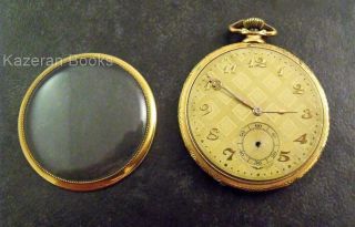 Vintage Rode Art Deco Gold Plated 17 Jewel Fob Pocket Watch Needs TLC 7