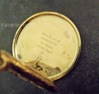 Vintage Rode Art Deco Gold Plated 17 Jewel Fob Pocket Watch Needs TLC 8