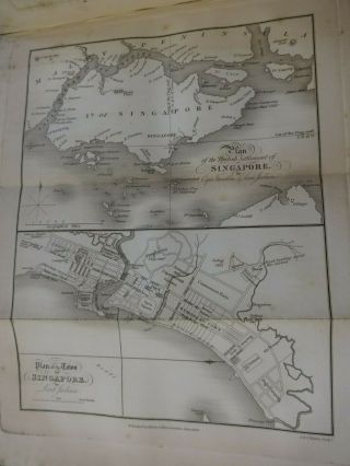 1830 Courts Of Siam & Cochin China By Crawfurd Map Of Singapore Bangkok Vol Ii@