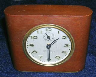 Fine Vintage Seth Thomas Deft - 3 Wind - Up Desk Alarm Clock 1945 - 1950 Baby Ben