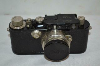 Leica DRP Ernst Leitz Wetzlar 35mm Camera w Leather Case No 114241 2