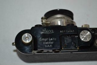 Leica DRP Ernst Leitz Wetzlar 35mm Camera w Leather Case No 114241 6