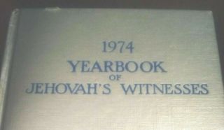 Vintage 1974 Yearbook Of Jehovah 