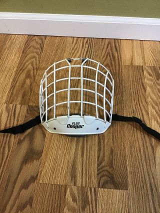 Vintage Cooper Vl50 Hockey Cage Mask W/ Straps/clips Med