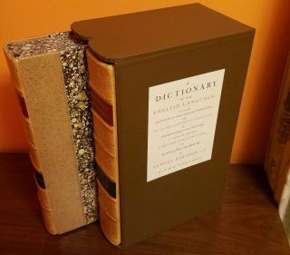 Johnson ' s Dictionary,  facsimile of the first ed.  in 2 vols.  Folio Society 2006 7