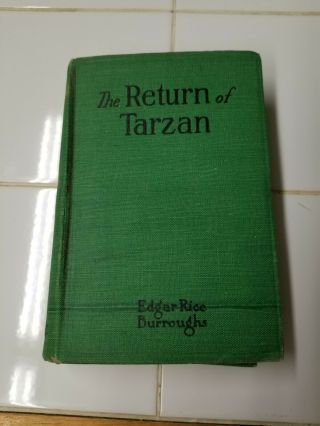 Vintage Book,  “the Return Of Tarzan” By Edgar Rice Burroughs,  1915