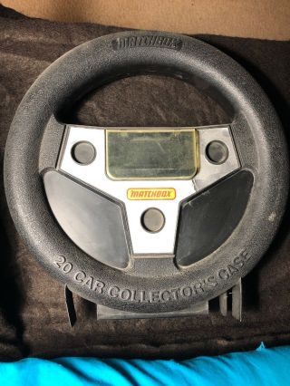 1983 Vintage Matchbox Steering Wheel 20 Car Collectors Case