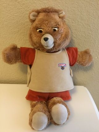 Vintage Teddy Ruxpin 1985 Toy Stuffed Animal Bear Worlds Of Wonder