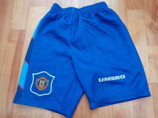 Manchester United Man Utd Vintage 1992 - 1993 92 - 93 Umbro 3rd Kids 8 - 9 Yrs Shorts
