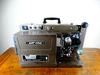 Eiki Elf - Lite EX - 1500 16mm Film Projector with Power Unit Prominar 16 Lens Case 2