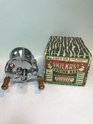 Vintage Pflueger Skilkast 1953 Fishing/castreel W/box/ Instructions Vgc