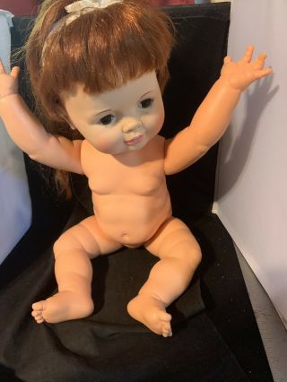 Ideal Baby Crissy Red Grow Hair Life Size 9 month 24” Baby Doll Vintage 70s Toy 7