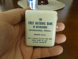 Vintage First National Bank Of Intercourse Pa Advertising Receipt Metal Clip