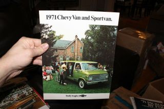 Vintage 1971 Chevrolet Chevy Sportvan Van Dealer Brochure