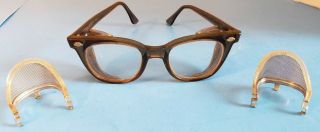 Vintage Titmus Safety Shop Glasses W/ Side Shields,  2 Extra Guards - Steampunk