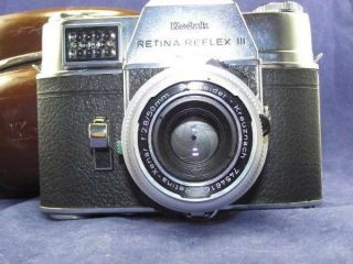 Vintage Kodak Retina Reflex III 35mm Camera Retina - Xenar 2.  8/50mm Lens & Case 2