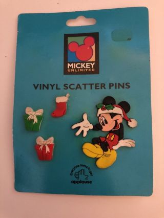 Vintage Mickey Mouse Christmas Pins Vinyl Scatter Pins Made By Applause