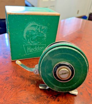 Vintage Heddon Automatic Fly Reel Verticle 10 Mark Iv With Box
