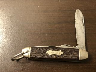 Vintage Camillus 99 Scout 4 Blade Jigged Delrin Multi Tool Pocket Knife