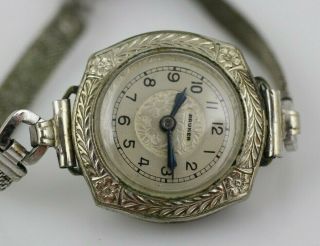 Ladies Vintage Antique Art Deco Bruner Wrist Watch 25 Year Gold Filled Case