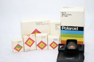 Polaroid Sx - 70 Tele/1.  5 Lens 119a With Case,  Box & Accessories Kit