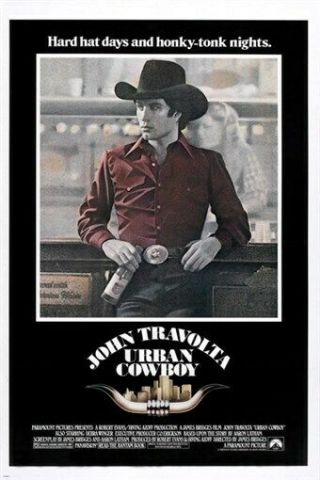Urban Cowboy Vintage Movie Poster John Travolta Western Rugged Prized 24x36
