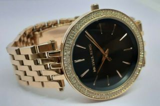 VINTAGE Women ' s MICHAEL KORS MK - 3402 Rose Gold Tone Quartz Wrist Watch 2