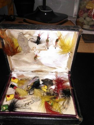Old Lure We Have A A Box Full Of Old Flies Royale,  Hair Flies Wood Poppers/more.