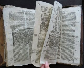 HOLINSHED CHRONICLE 1577 HISTORY BRITAIN ENGLAND IRELAND Black Letter WOODCUTS 11