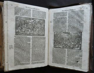HOLINSHED CHRONICLE 1577 HISTORY BRITAIN ENGLAND IRELAND Black Letter WOODCUTS 4