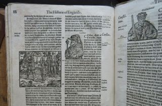 HOLINSHED CHRONICLE 1577 HISTORY BRITAIN ENGLAND IRELAND Black Letter WOODCUTS 5