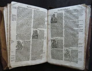 HOLINSHED CHRONICLE 1577 HISTORY BRITAIN ENGLAND IRELAND Black Letter WOODCUTS 6