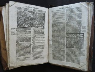 HOLINSHED CHRONICLE 1577 HISTORY BRITAIN ENGLAND IRELAND Black Letter WOODCUTS 9