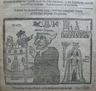 Mother Shipton 1648 Strange Prophesies Soothsayer Life Death 1687 Prediction