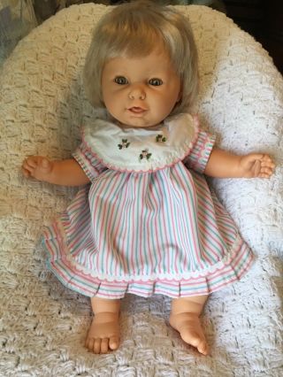 Berjusa Rooted Blonde Hair Baby Doll 19” Spain Real Lifelike Realistic Vintage