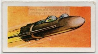 Two Passenger Space Ship Vintage Trade Ad Card