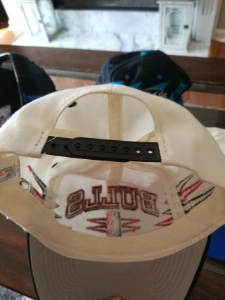 Vintage 90s Chicago Bulls Logo Athletic Diamond Snapback Hat Cap Rare NBA Hat 3