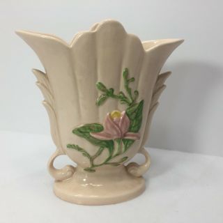 Vintage U.  S.  A.  Hull Pottery Vase - Magnolia - H - 8 - 8 1/2 "