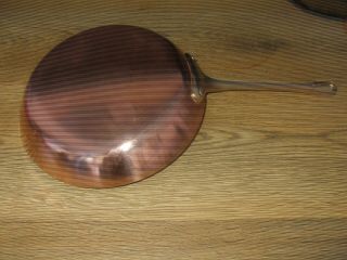 Vintage French Copper Cuisine Kitchen Tossing Frying Pan Lined Brass Handle Unus