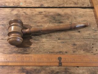 11 " Vintage Wooden Judge Gavel Auctioneer Mallet Hammer