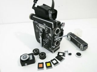 Bolex Rex 5 Reflex 16mm Professional Movie Camera Light Meter Roller Cine Reflex