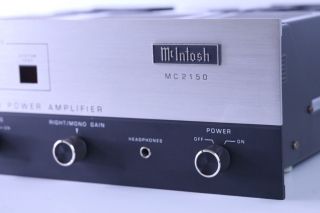 McIntosh MC2150 150W Stereo Power Amplifier (Non Metered Vs.  MC2155) 4