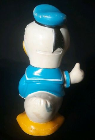 Vintage Disney DONALD DUCK Plastic Squeeze Baby Toy Figure Made in Korea 6 