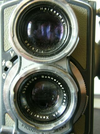 Rolleiflex Franke & Heidecke camera Xenar 1 : 3.  5/60 lens DBP 2014163 Germany 3