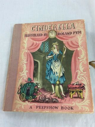Cinderella Pop - Up Book By Roland Pym 1950s Vintage American Issue