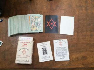 Rare Vintage 1978 Aleister Crowley Thoth Tarot Card Deck Printed In Belgium